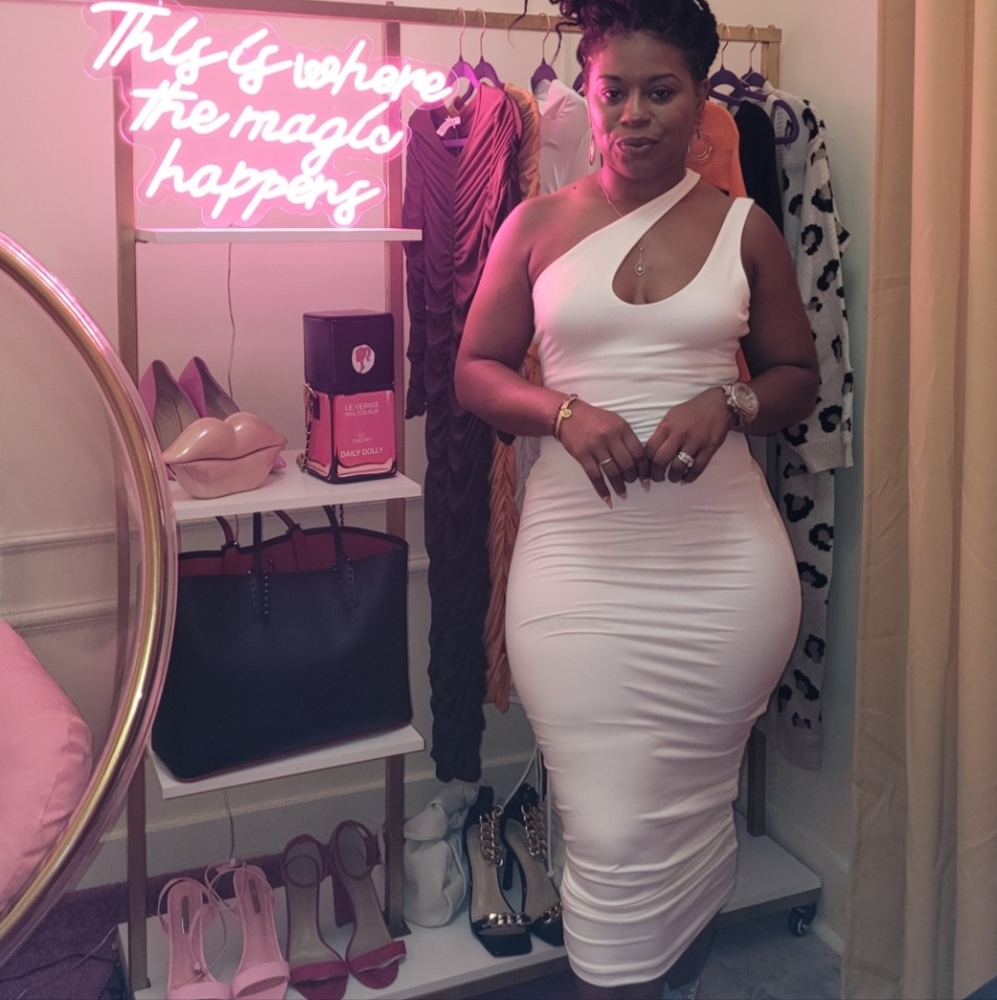 NWT One shoulder Cut-out dress